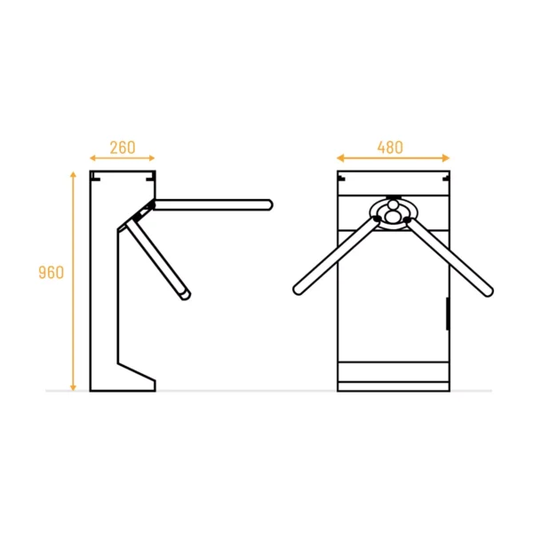 Grafico Torno de Acceso K01 Inox